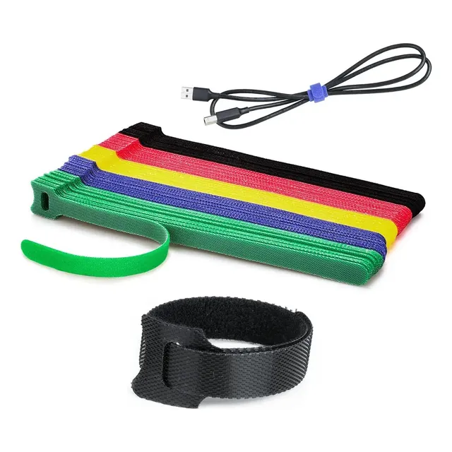 Amarra Cables De Velcro 5 Colores - 50 Unidades -