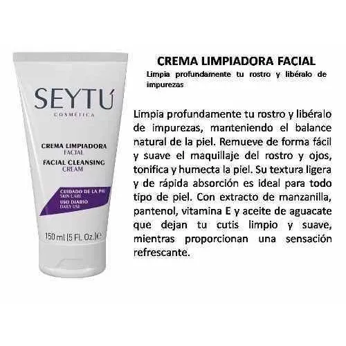 Crema Limpiadora Facial Seytú día/noche para todo tipo de piel de 150mL