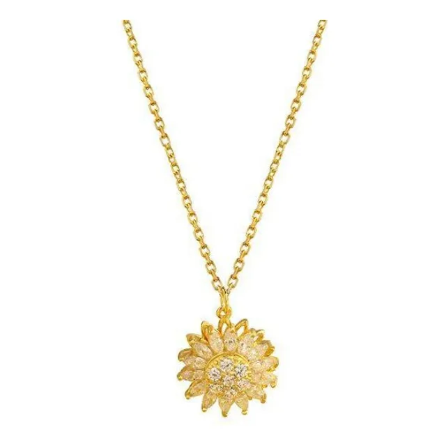 Collar Girasol Giratorio Mujer Alta Calidad