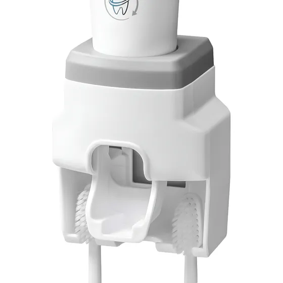 Portacepillo Dental Con Dispensador De Crema Para 2 Cepillos