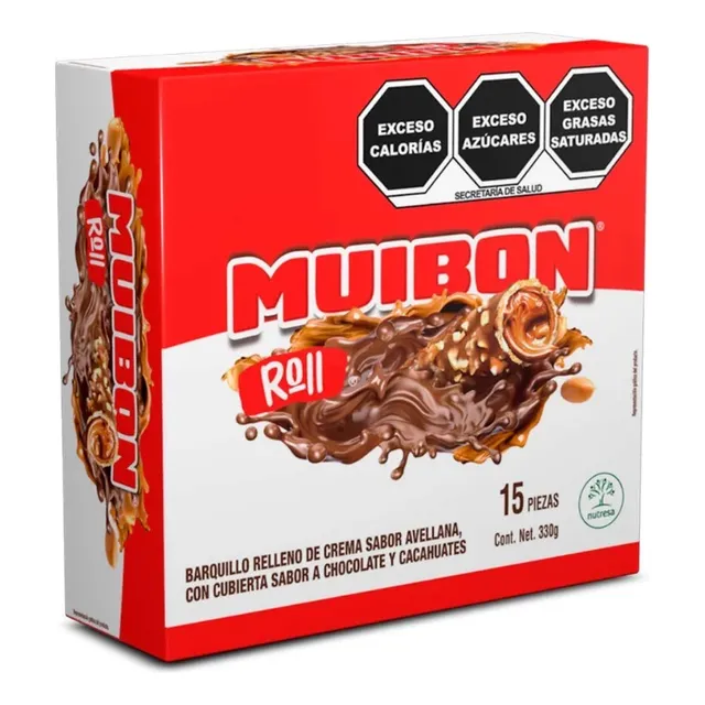 Nutresa Muibon Roll Barquillo Relleno De Chocolate 15pz