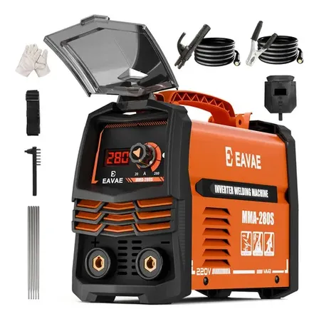 Máquina De Solda Inversora Mma Tig Portátil 220v 280a Laranja 220v