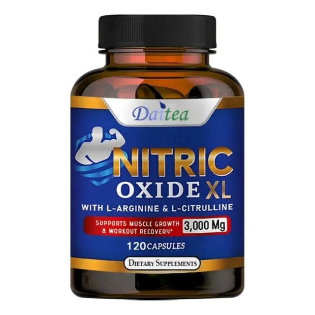 Oxido Nítrico Xl, L-arginina, L Citrulina 3000 Mg 120 Cap.