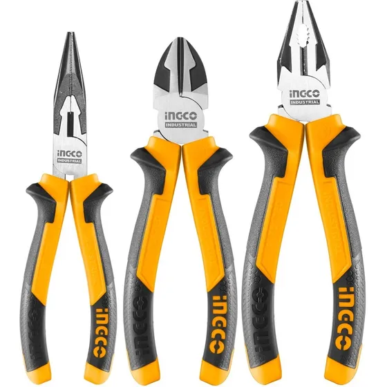 Kit Jogo Ferramentas Alicates Corte Bico Universal  Ingco 