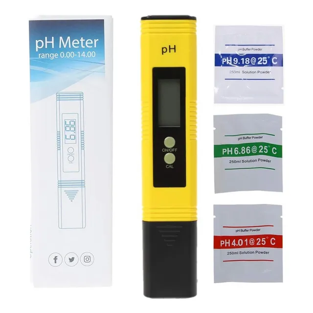 Medidor De Ph Digital Portátil + 3 Soluciones. Tienda Física