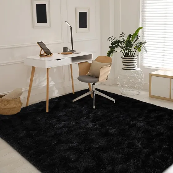 Alfombra Suave Y Esponjosa Para Dormitorio 100 X 160cm