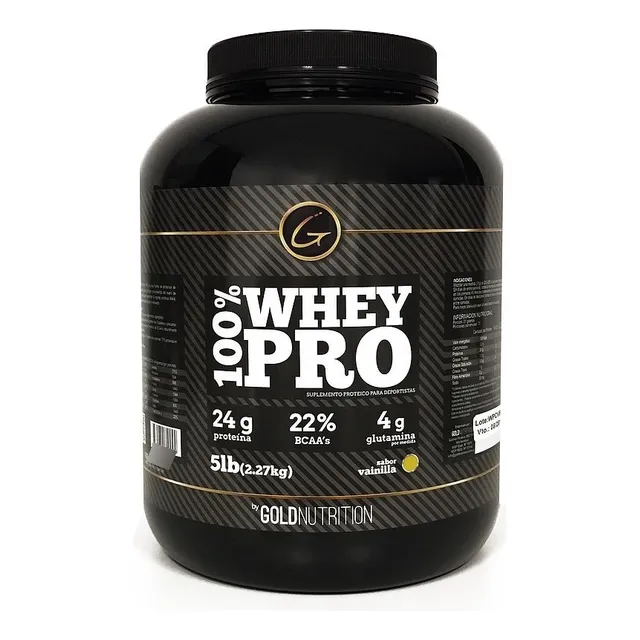 Proteína - 100% Whey Pro 5lb - Gold Nutrition Sabor Natural