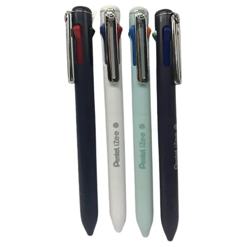 Caneta Esferográfica 4 Cores Retrátil 0,7 Izee Pentel - Unid Cor da tinta COLORIDAS Cor do exterior Branco