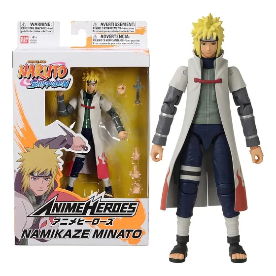 Figura Naruto Namikaze Minato Articulado Bandai Anime Héroes