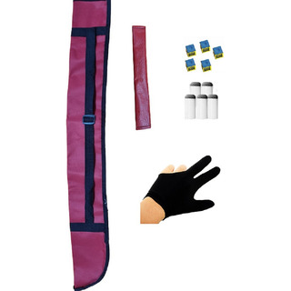 Funda Para Taco De Billar Roja 5 Tizas 5 Casquillos 1 Guante Funda Para Taco De Billar Roja 5 Tizas 5 Casquillos 1 Guante