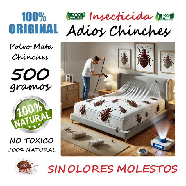 Polvo Insecticida Mata Chinches De Cama Natural No Toxico
