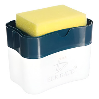 Dispensador De Jabón Con Fibra Para Cocina Líquido Gel Color Verde Dispensador De Jabón Con Fibra Para Cocina Líquido Gel Color Verde