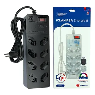 Filtro De Linha Dps Iclamper Energia 8 Tomada 10a 127/220v Filtro De Linha Dps Iclamper Energia 8 Tomada 10a 127/220v
