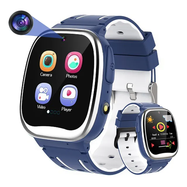 Smartwatch Infantil Con Juegos Y Cámara Hd - Reloj Inteligente Para Niños Con Contador De Pasos, Alarma Y Español Preinstalado