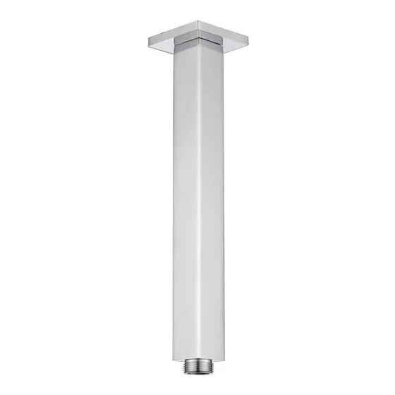 Tubo De Ducha De Techo Cepillado Cuadrado Bari 