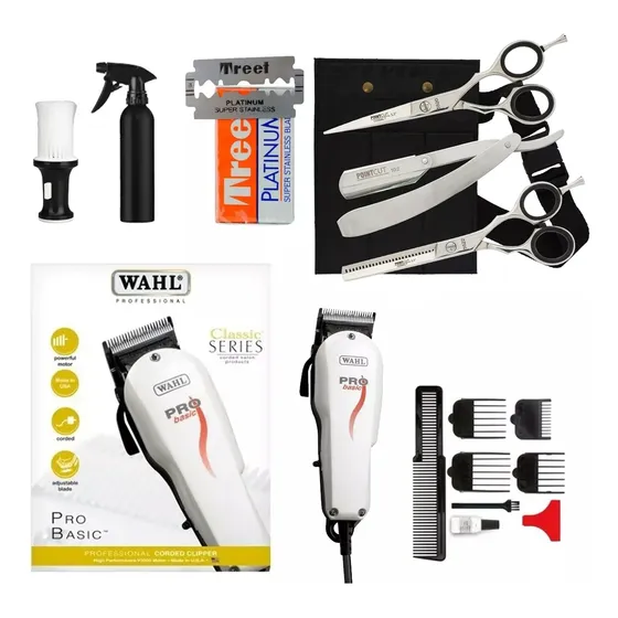 Wahl Combo Profesional Cortadora Pro Basic + Accesorios 6c