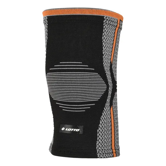 Rodillera Entrenamiento Lotto Team Trainning En Negro Y Gris Color Negro/gris Talle S