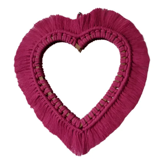 Espejo Corazon Fucsia San Valentin 29 Cm De An Y Largo
