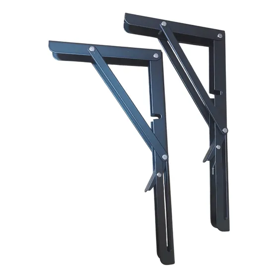 Escuadra Ménsula Metálica Para Estante 30cm Plegable 50k Max