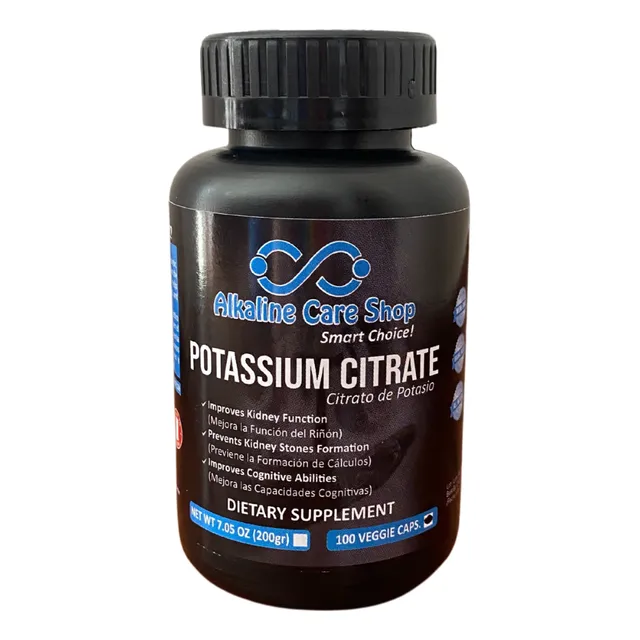 Citrato De Potasio 100 Cápsulas Alkaline Care Natural