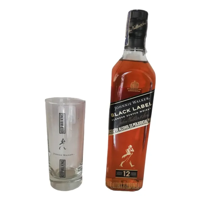 Whisky Sello Negro Black Label Con Obse - mL a $300