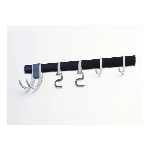 Soporte De Pared Plegable Para Rack Con 5 Ganchos De Acero