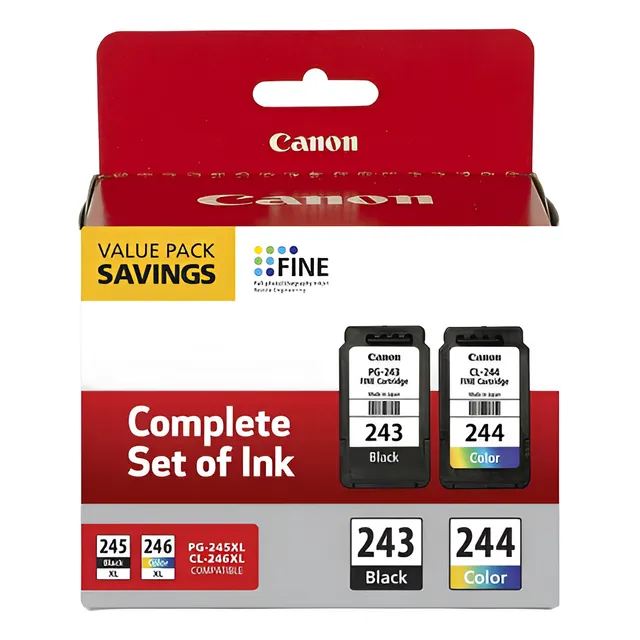 Original Canon Ink Cartucho Impresora Tinta 243 244 Pack