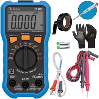 Multímetro Digital Temperatura True Rms Et-1505 Minipa Cat 3 Multímetro Digital Temperatura True Rms Et-1505 Minipa Cat 3
