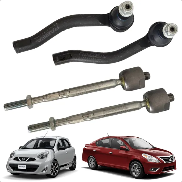 Kit Terminales Y Bieletas March Versa 2012 Al 2019 Premium
