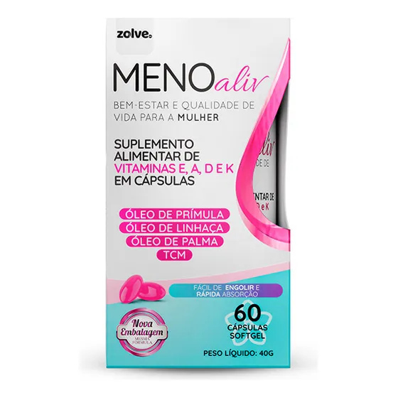 Meno Aliv ® - 1 Pote (Para 30 Dias)- Suplemento De Bem-estar - 60 Cápsulas