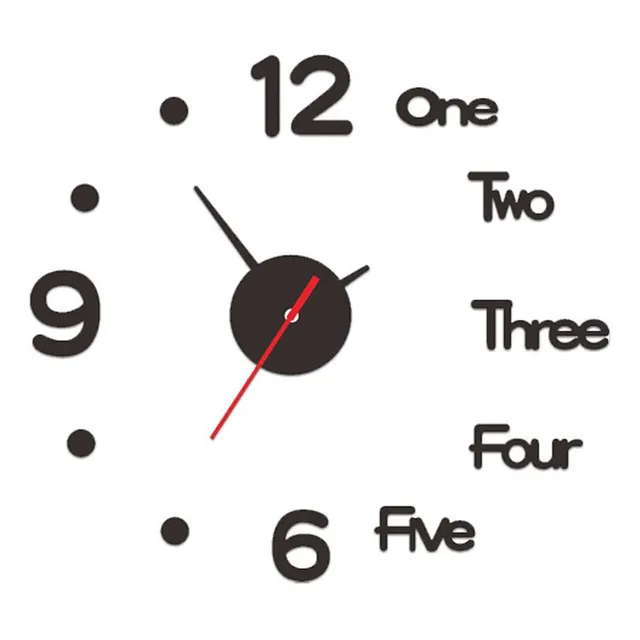Soochat Reloj Pared Marco Para Bricolaje Espejo 3d No Hace