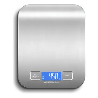 Balança Digital 10kg Aço Inox Visor Grande Para Cozinha E Dieta Pesar Alimentos Portåtil De Alta Precisão Prateada A Pilha - Ecommshops Balança Digital 10kg Aço Inox Visor Grande Para Cozinha E Dieta Pesar Alimentos Portåtil De Alta Precisão Prateada A Pilha - Ecommshops