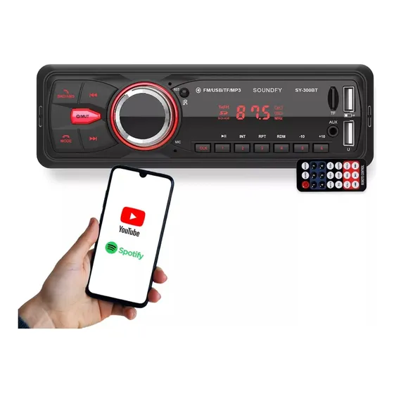 Aparelho Som Automotivo Soundfy Sy-300 Com 2 Usb Bluetooth Pendrive Leitor Cartão Sd Rádio Fm Mp3