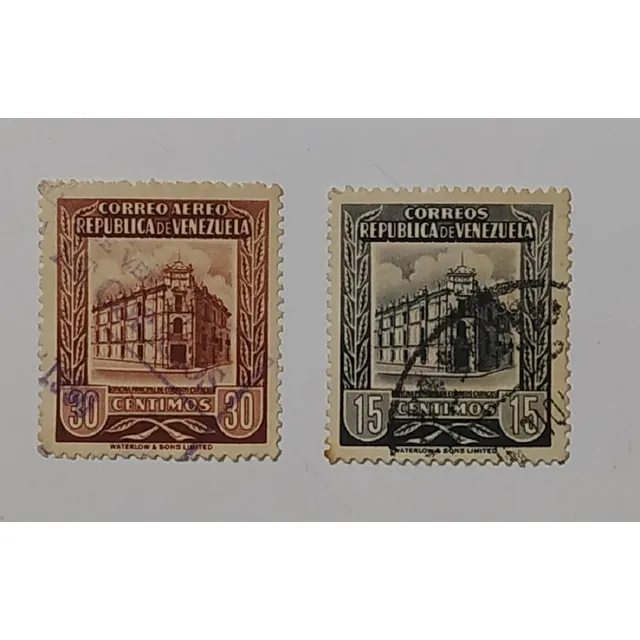 Estampillas Venezuela Oficina Correos Caracas 1955