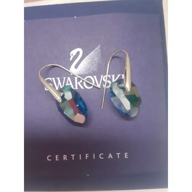 Zarcillos Swaroski Originales Color Azul Superelegantes