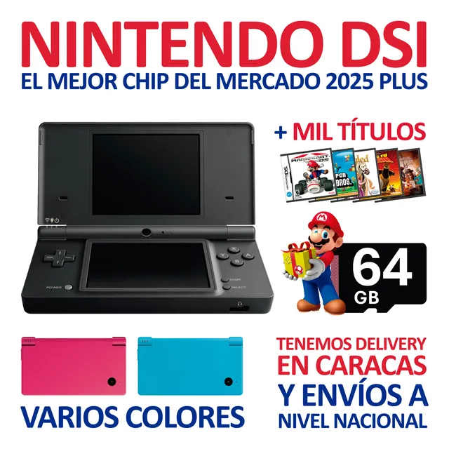 Nintendo Dsi: Consola + Chip2025plus + Mil Títulos