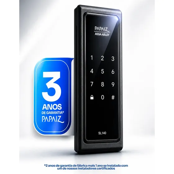 Fechadura Digital Eletronica Papaiz Sl140 Sobrepor | Senha Fechamento Automático