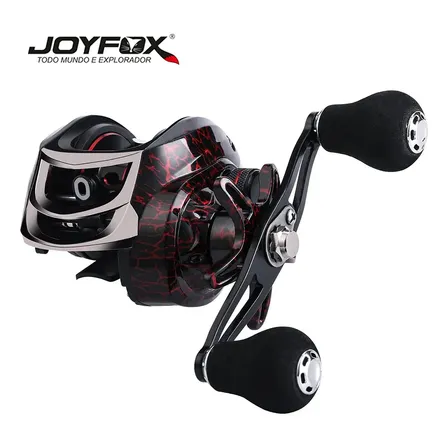 Carretilha Joyfox LW101 Preto-Vermelho 18 Rolamentos 7.1:1 Arrasto 10kg