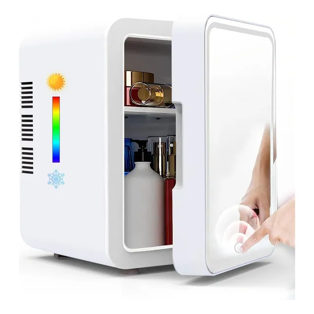 Mini Refrigerador Blanco Portátil Con Iluminación Led 6l