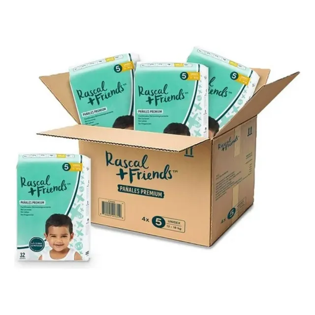 Caja De Pañales Rascal Friends Etapa 5 128 Piezas Género Sin Género Talla Extra Grande (xg)