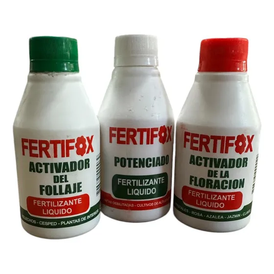 Kit Fetilizante Fertifox Floración+potenciado+follaje X200cc