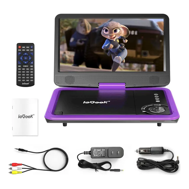 Reproductor De Dvd Portátil Hd 10.5 Pulgadas Multifunción