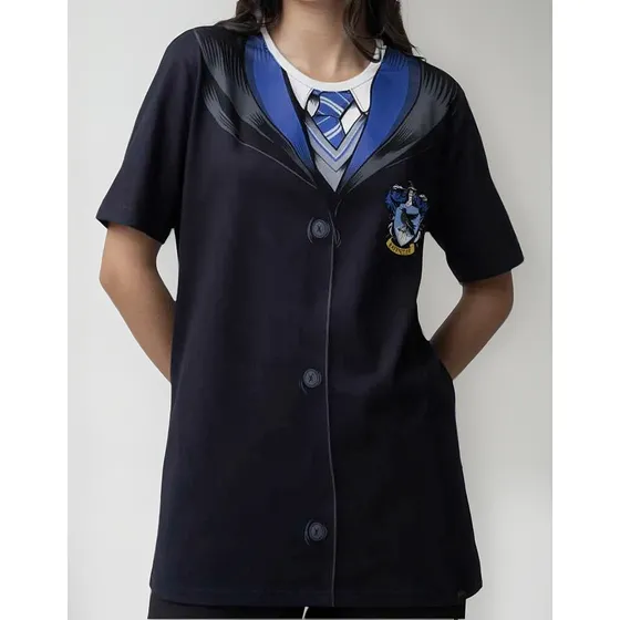 Camiseta Piticas - Harry Potter Hogwarts Corvinal Uniforme