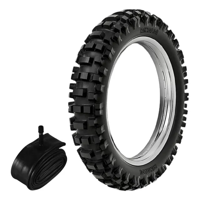 Pneu 80/100-12 50m Traseiro Rmx35 Rinaldi + Câmara