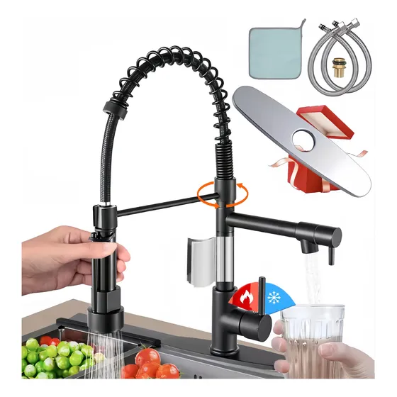 Grifo Cocina Fregadero Monomando Aceroinoxidable100% Interor