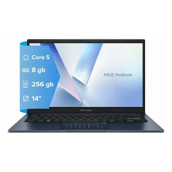 Notebook Asus Vivobook X1404 Intel Core 5 120u / Disco Ssd 256gb Memoria Ram 8gb / Pantalla 14 Full Hd / Windows 11