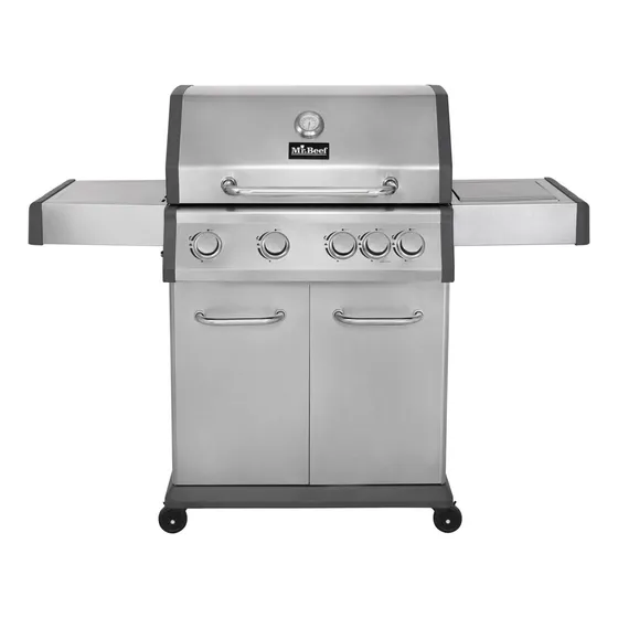 Asador A Gas 4 Quemadores  Cocina Lateral 117x138cm Mr Beef
