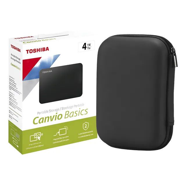 Disco Duro Portátil Toshiba Canvio Basics 4tb + Protector