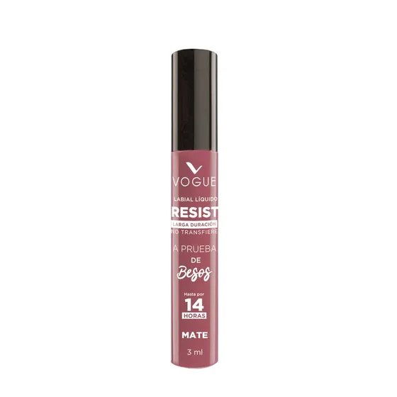 Labial Líquido Vogue Resist A Prueba De Besos Mate 3 Ml Color Fabulosa