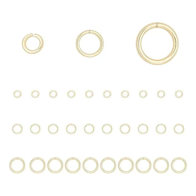 Benecreat 30 Anillos De Oro De 14 Quilates Con Relleno De